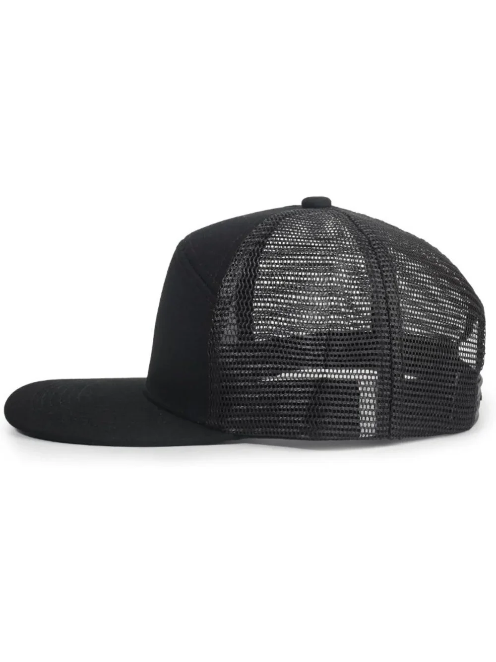 3Pcs Adjustable Trucker Hats | 7 Panel Snapback Flat Brim Caps for Men & Women